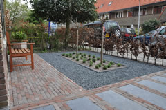 Recent aangelegde tuin.
